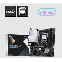 Msı Pro H810m-b Ddr5 6400mhz 1xhdmı 1xdp 1xm.2 Matx 1851p Intel Ultra Processors Serıes 2