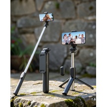 Selfie Çubuğu 360 Dönen Sabitleme Ve Tripod İşlevli Uczselfieçubuğu