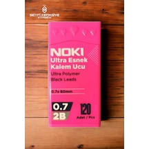 2b Siyah 0.7 Mm Kalem Ucu 120'li Ultra Esnek Kalem Ucu Pembe Kutu