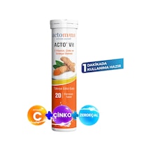 Acto Vit C Vitamini Çinko ve Zerdeçal Ekstresi 20 Efervesan Tablet