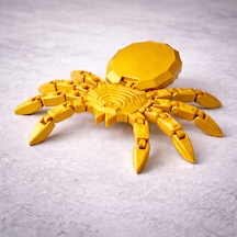 3d Baskı Hareketli Örümcek Figür Eklemli Fidget Oyuncak Masa Dekoru Koleksiyonluk Dekoratif Obje Altın Renk