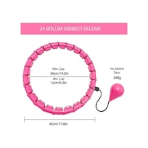 Direnç & Egzersiz Lastiği Pembe Hula Hoop Çember 24'lü Hulahoop, Egzersiz Çemberi,