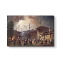Osmanlıda Çarşı Meydanı Tablosu 90 X 60