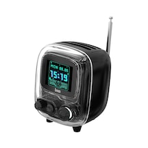Divoom Tiivoo-2 Fm Radyolu Mini Bluetooth Hoparlör, Kablosuz Piksel Ekranlı Retro Taşınabilir Ses Bo