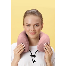 Viscofoam Comfy Ortopedik Seyahat Yastığı Visco Boyun Destekli Seyahat Yastığı - Somon | Ergo Travel