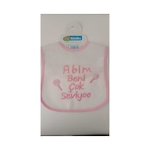 My Baby Kumsal Su Geçirmez Abim Beni Çok Seviyor Baskılı Bebek Mama Önlüğü