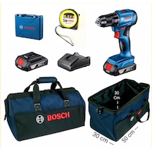 Bosch GSB 185 Li Darbeli Vidalama Çift Batarya + Çanta + Metre