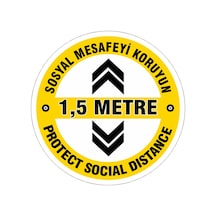 Sosyal Mesafeyi Koruyun Yer Etiketi