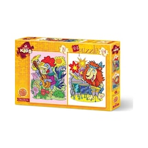 Art Kids Puzzle 12+24 Parça Müzisyen Hayvanlar Çocuk Puzzle