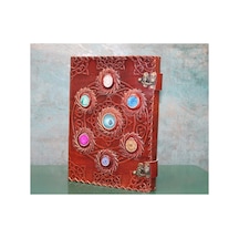 Taşlı Deri Defter Arbltgstuhdheuosvpj Çok Renkli