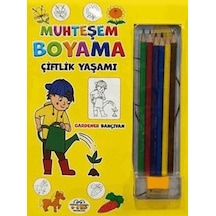 Muhteşem Boyama - Çiftlik Yaşamı + 6lı Boya Kalemi - Yqbx-773165