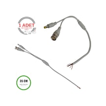 Profesyonel Bnc + Dc Power Jack Pigtail Kablo 35cm 5 Uçlu Hazır Kamera Bağlantı Seti Cctv Güvenlik Sistemi İçin - 1 Adet