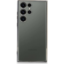 Samsung Galaxy  Uyumlu,  S24 Ultra Kılıf Razer Lensli Silikon - Gümüş