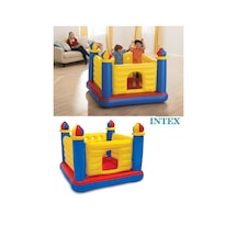 Intex 48259 Şişme Zıplama Oyun Havuzu Jump-O-Lene Kale Fedaisi Oy Çok Renkli