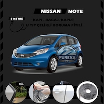 Nissan Note Oto Araç Kapı Koruma Fitili 5 Metre Parlak Siyah Renk