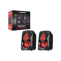 Rampage Rms-g19 Hoparlör Speakaer Set 2.0 Multimedya Ve 5w 1+1 Siyah Usb Kablo Rgb Işıklı