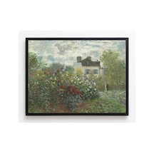 Monet Argenteuil'deki Bahçe, Yıldız Çiçekleri Çerçevesiz Poster 30x42 Cm A3 Tablo Empresyonist