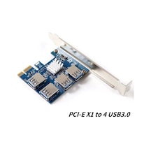Pcı-E Express 1X 1 To 4 Usb 3.0 Riser Çoğaltıcı & Çoklayıcı