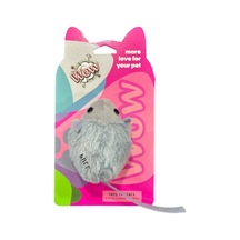 Wow Kedi Oyuncağı Sesli Peluş Fare Ciyaklayan Tüylü Kuyruklu Oyun Faresi