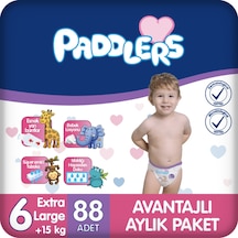 Bebek Bezi 6 Numara X-Large (15+ Kg) 88 Adet – Aylık Paket,  Yüksek Emicilik