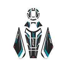 GP Kompozit CF Moto 250SR 2020-2022 Uyumlu Tank Pad Seti Turkuaz