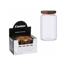 Cooker Borosilikat Cam Kavanoz 1 Lt Ckr-3823 Bej
