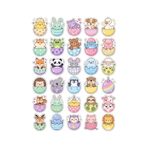 30 Adet Pastel Yavru Hayvan Sticker Seti - Laptop Defter Telefon İçin Çok Renkli