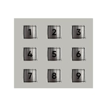 Aluminyum Kapı Numaraları 1-9 Arası Arkası Yapışkanlı 5x5 Cm