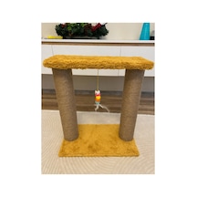Kedi Tırmalama -kedi Oyun Alanı-peluş Kumaş Kaplı Kedi Yatağı Sarı