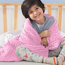 Pembe Bebek Yumuşak Minky Noktalı Battaniye Sıcak Polar Bebek Arabası Örtüsü Yorgan Kundaklama Yatak Pembe