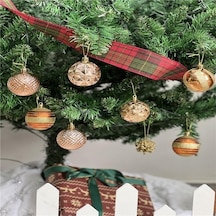 Pazly Yeşil 40 Adet Noel Topu Ağacı Süsü, Yıldızlı Kolye, Hediye Kutusu, Ev Dekoru Yeşil