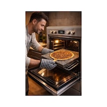 Doğal Bazalt Pizza Taşı, 30x40x2 Cm, Mangal İçin Uygun