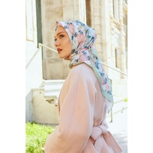Mirsoy Scarf Dijital Soft Fiora Desen-soft Yeşil Soft Yeşil