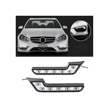 Üniversal 6 Led Mercedes Tip Gündüz Ledi Araba Gündüz Farı Araç Oto Drl Led Lamba Güçlü Işık 12v Su Geçirmez Beyaz 2 Adet 00 Şüscaroto Aksesuar