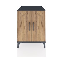 Kronos Komodin Tek Raflı 2 Kapaklı 60x59x80 Antrasit-çam Antrasit