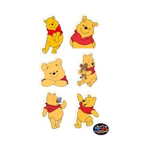 Çocuk Sticker Seti 16x30 Cm Sevimli Ayıcık Karakter Duvar Dolap Mobilya Dekoratif Çıkartma