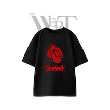 Thewert Berserk Behelit Tasarım Baskılı Ünisex Siyah Oversize T-shirt