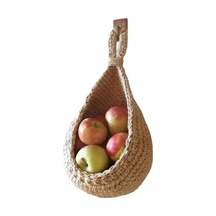 Meyve Ve Sebzeler İçin Duvara Monte Sepet, Bohem Tarzı, Kır Tarzı, Mutfak Depolaması İçin El Dokuması Pl -