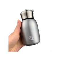 Vkemall 304 Çelik Paslanmaz Camlı Termos Bardak, 300ml Hafif Taşınabilir, Kadınlar İçin Sürtünme Dayanıklı, Isı Ve Soğuk Saklama, Gümüş Rengi