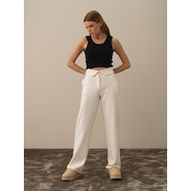 Xint Ekru Pamuk Dokulu Oversize Sweat Pantolon 470400