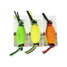Nunbell Plastik Köpüklü Oval Top Köpek Oyuncağı Çok Renkli