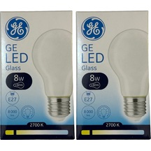 General Electric 8w 2700k Sarı Işık E27 Duylu Led Cam Ampul 2 Adet