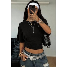 Kadın Kısa Kollu Crop Tişört Bisiklet Yaka, Slim Fit, Günlük & Şık Basic T-shirt Siyah Kadın Kısa Kollu Crop Tişört Bisiklet Yaka, Slim Fit, Günlük & Şık Basic T-shirt Siyah