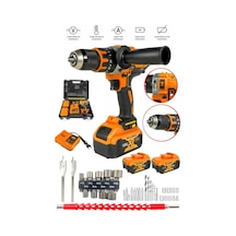 128 V 10 Ah Bakır Sargılı Darbeli Şarjlı Matkap Çift Akülü Vidala