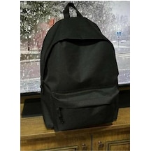Unisex Siyah Günlük Okul Seyahat Kurs Sırt Çantası Siyah