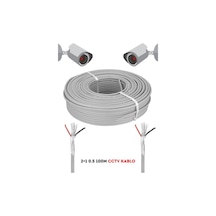 Fury 10 Adet 2+1 0.5 Mm 100 Metre Cctv Kablo Kamera Kablosu