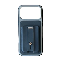Apple İphone 18 Pro Max/17 Pro Max Latte Kartvizitli Kapak - Lacivert Standart