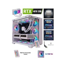 Ga-deluxe Beyaz Geforce Rtx 4070 Amd Ryzen 9 9900x 16 Gb 512 Gb Ssd Tekli Kasa Masaüstü Oyuncu Bilgisayarı Cm4070wtk16gb