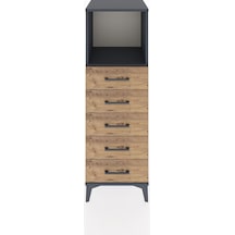 Hyperion Dolap Tek Raflı 5 Çekmeceli 44x44x134 Antrasit-çam Antrasit Hyperion Dolap Tek Raflı 5 Çekmeceli 44x44x134 Antrasit-çam Antrasit