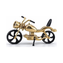 Pirinç Motosiklet Maketi Dekoratif Motor Modeli